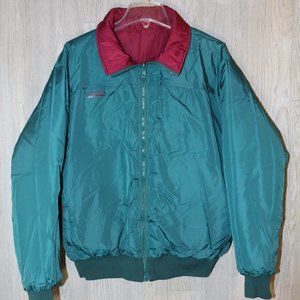 COLUMBIA Vintage Down Puffer Ski Coat Reversible Radial Sleeve Size L